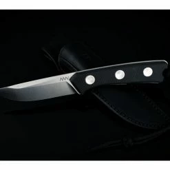 New 🛒 Outlet 😉 ANV P200-PLAIN EDGE, LEATHER SHEATH BLACK N690 ❤️ 💯 -Fixed Blade Knives Sales anv p200 plain edge leather sheath black 5