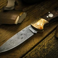 Discount 😀 Best deal 😍 Böker - Manufaktur Soligen Mokume Walnut Damascus 110166DAM 🥰 🥰 -Fixed Blade Knives Sales boker manufaktur soligen mokume walnut damascus 110166dam...