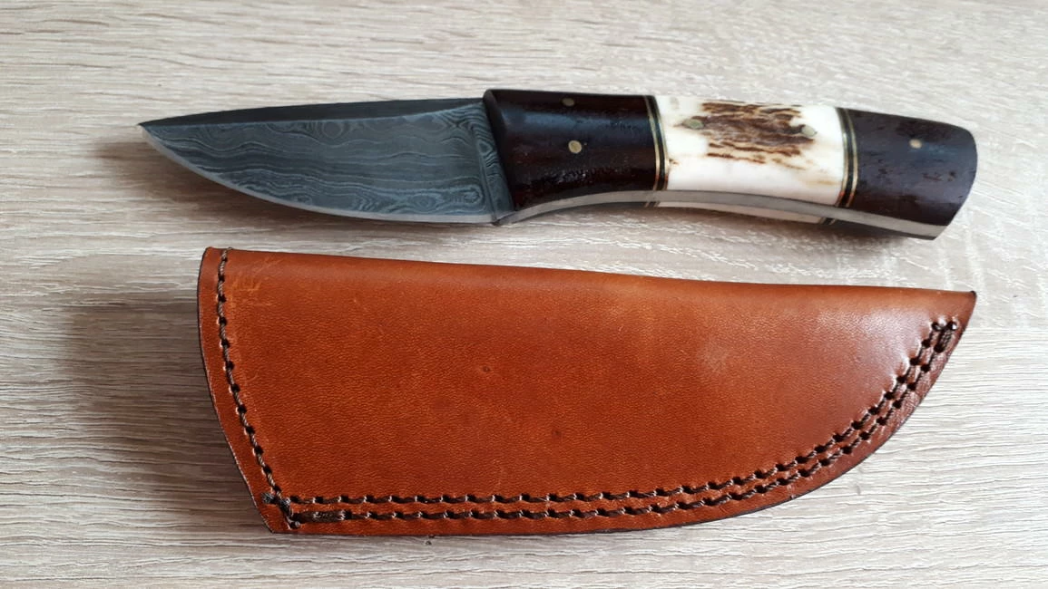 Best Sale 😉 Buy 😉 Damascus Fixed Blade Stag and Wood 👍 🎉 3 Best Sale 😉 Buy 😉 Damascus Fixed Blade Stag and Wood 👍 🎉 - Image 3