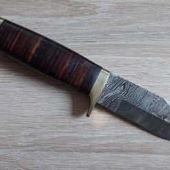 Deals 🎉 Discount 👍 Damascus Leather Hunter 😉 💯 -Fixed Blade Knives Sales damascus leather hunter .