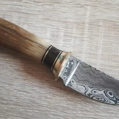 Best Pirce 🎁 Cheap 😍 Damascus Skinner Stag 🎉 ⭐ -Fixed Blade Knives Sales damascus skinner stag