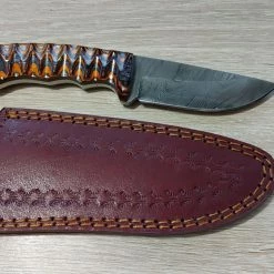 Buy 🎉 Brand new 👏 Damascus Twisted Wood Hunter 🌟 🌟 -Fixed Blade Knives Sales damascus twisted wood hunter