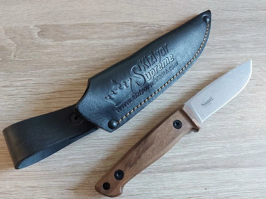 New 😉 Cheap 💯 Kizlyar Supreme Santi AUS8 Satin Stonewash Walnut 🎁 👏 2 New 😉 Cheap 💯 Kizlyar Supreme Santi AUS8 Satin Stonewash Walnut 🎁 👏 - Image 2