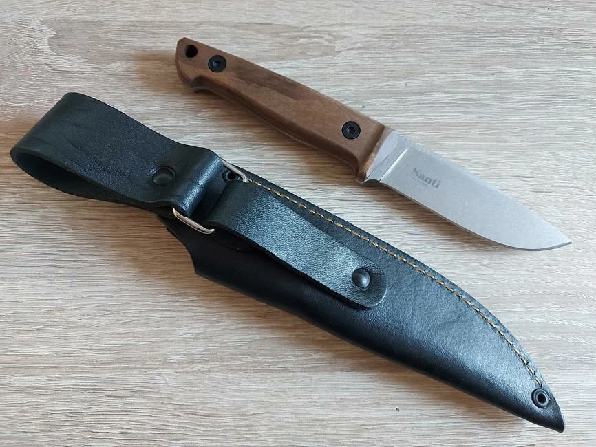 New 😉 Cheap 💯 Kizlyar Supreme Santi AUS8 Satin Stonewash Walnut 🎁 👏 4 New 😉 Cheap 💯 Kizlyar Supreme Santi AUS8 Satin Stonewash Walnut 🎁 👏 - Image 4