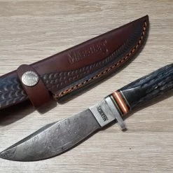 Best Sale ⌛ Buy 😀 Marbles Damascus Fixed Bleade Horn Damascus MR460 😀 🔥 -Fixed Blade Knives Sales marbles damascus fixed bleade horn damascus mr460 3